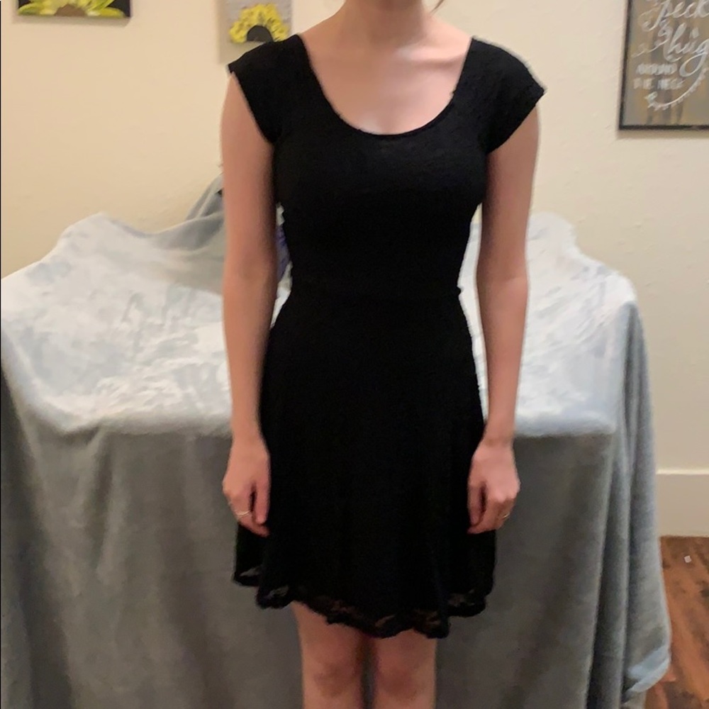 Small black lace dress